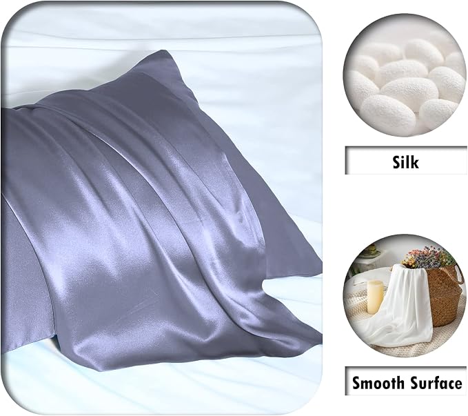 Mulberry Silk Pillowcase for Hair and Skin Standard Size 20"X 26" Pillow Case - Image 2