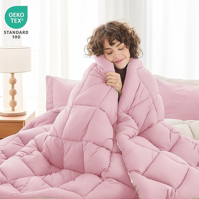 MUXHOMO 7 Pieces Full Comforter Set, Reversible Bed in a Bag Full Size - Image 2