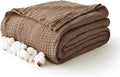 100% Cotton Muslin Blanket 40" x 40", Breathable and Lightweight Cotton Throw by Kozyhvn