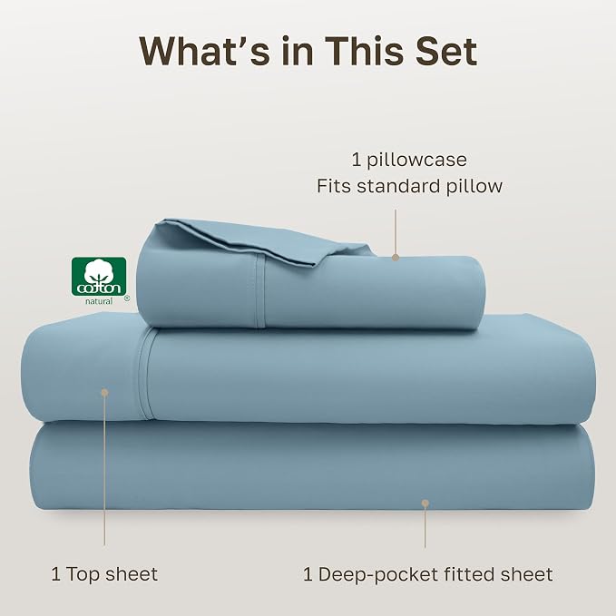 California Design Den Soft 100% Cotton Bed Sheets Twin XL Set, 400 Thread Count - Image 4