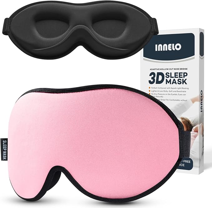 INNELO Sleep Mask for Side Sleeper, Eye Mask Sleeping Women Men, 100% Light by INNELOLifeChanger