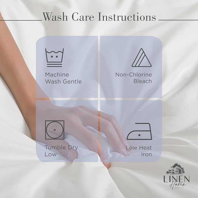 Linen Home 100% Cotton Percale Sheets King Size, Dark Blue, Deep Pocket - Image 5