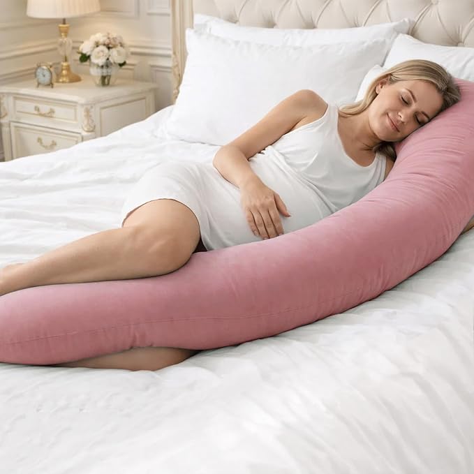 Pregnancy Pillow for Side Sleeping, 74 Inch C Shaped Long Body Pillow, Sleep - Image 2