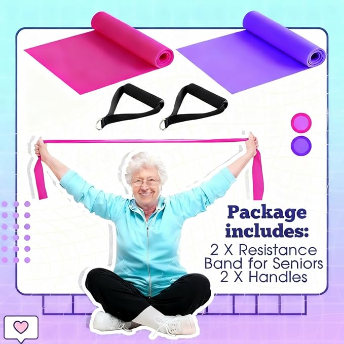 2 Pcs Resistance Band with Handles Chair Exercise Equipment - Image 3
