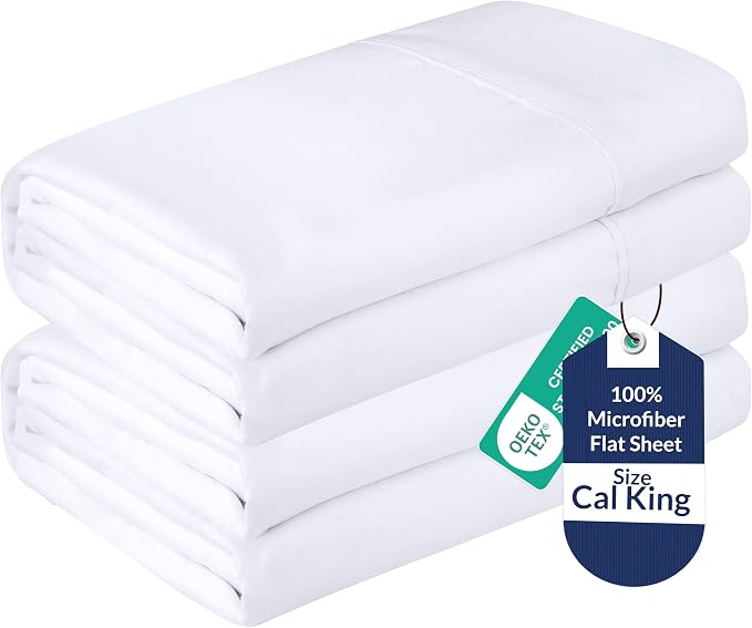 Royale Linens 2 Pack Bulk Flat Sheet Set by ROYALELINENS