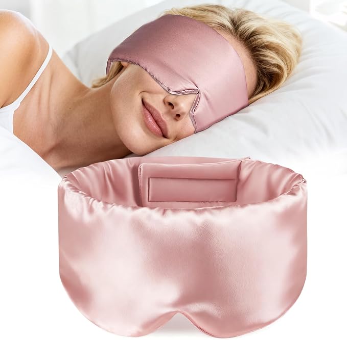 Silk Sleep Mask – 100% Mulberry Silk Eye Mask by LiveNaturalwithWM