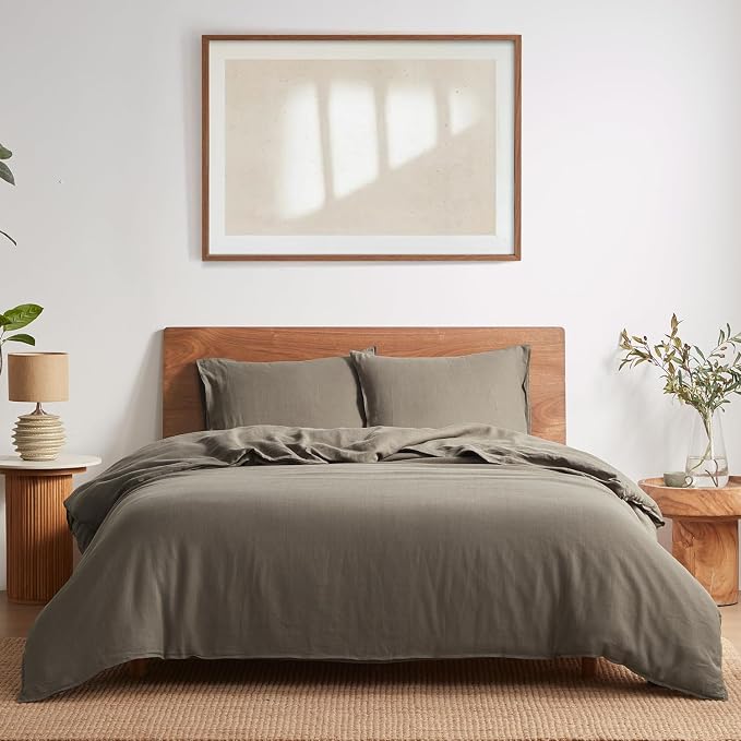 DAPU 100% Linen Duvet Cover Set by DAPU