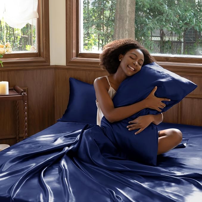 CozyLux Satin Sheets Full Size Sheets - Image 7