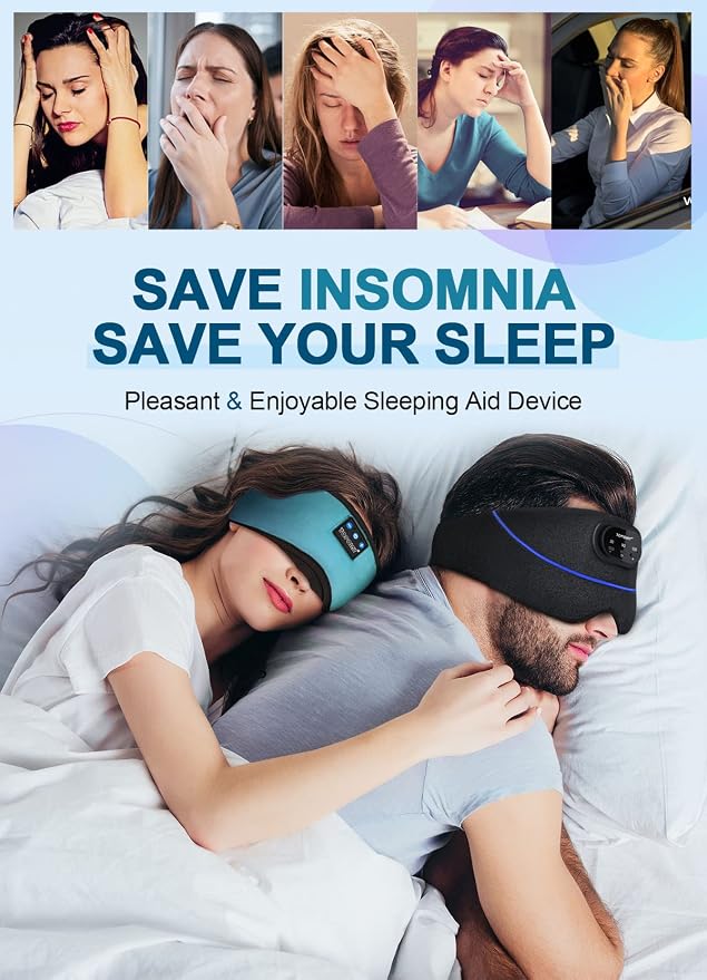 TOPOINT Sleep Mask with Headphones Bluetooth 5.4 Wireless, Sleep Headphone with - Image 7