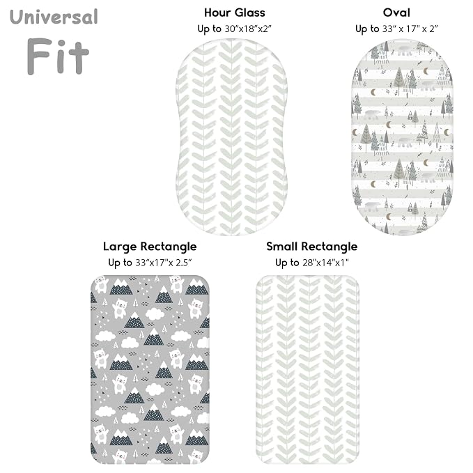 Yoofoss Bassinet Sheets for Baby, Baby Delight, Angelbliss, Soft Breathable - Image 3