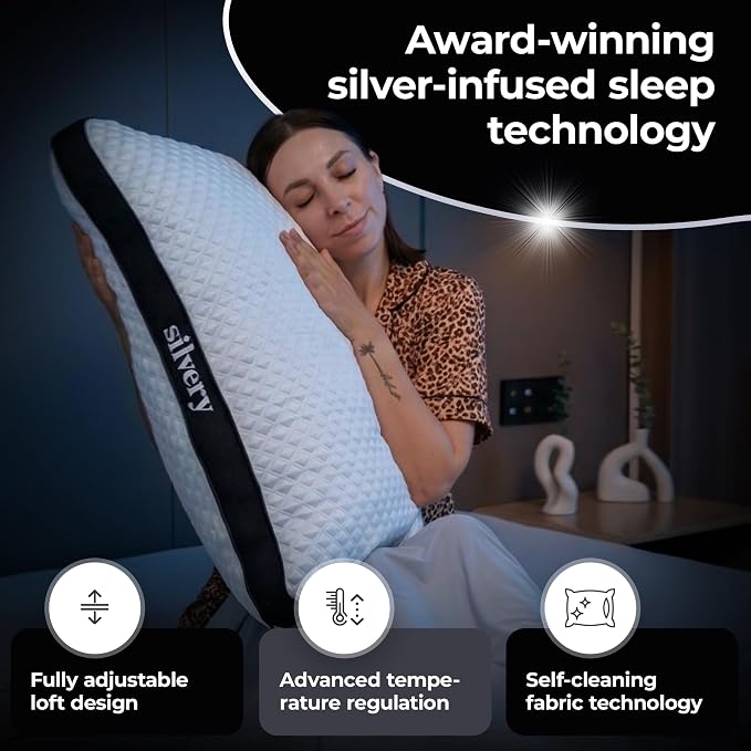 Silvery Silver Infused Restcool Bed Pillow - Image 5