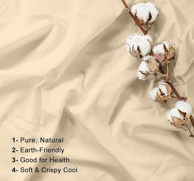 RUVANTI 100% Cotton Sheets – California King Percale Bedding, Cooling & - Image 5