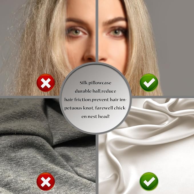 Silk Pillow Cases 2 Pack, Soft Breathable and Sliky Standard Size Pillow Cases - Image 5