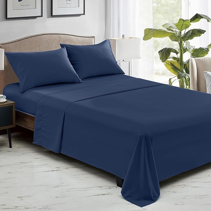 FreshCulture Queen Flat Sheets Only, Soft Microfiber Bedding Sheets - Image 6