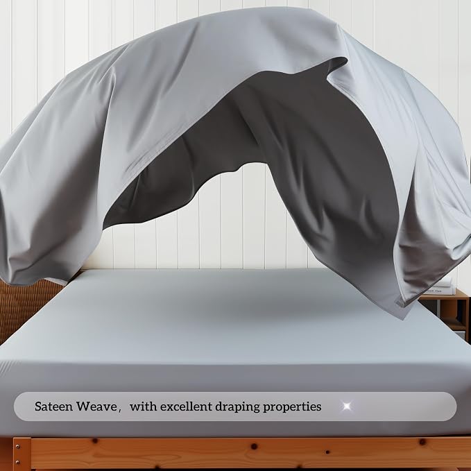 Cotton Flat Sheets Only, 600 TC 100% Cotton Flat Sheet Top Sheet Only, Cal King - Image 9
