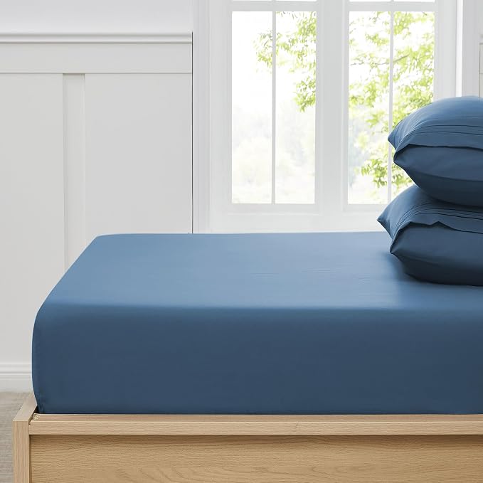 Twin XL Fitted Sheet Only with Full Elastic & Built in Corner Sheet Straps to - Image 3