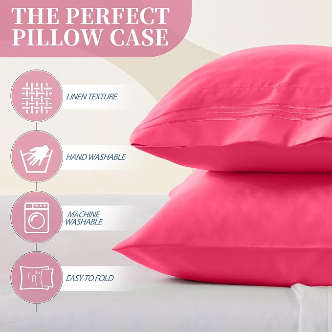 Vonty 2 Pack King Pillow Cases - Image 2