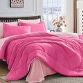HEVUMYI Hot Pink & Baby Pink Twin-XL Comforter Set by HEVUMYI
