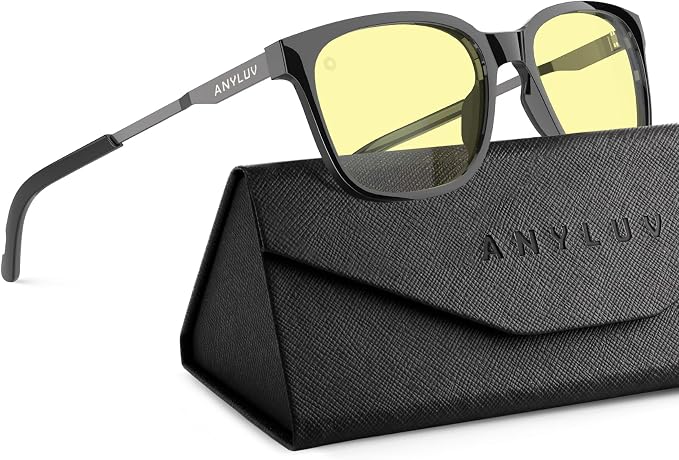 ANYLUV Blue Light Glasses for Men, Lightweight Computer Gaming Glasses by ANYLUV