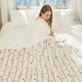 Purple Bow Heated Blanket Twin Size 62" x 84" by Vellubam