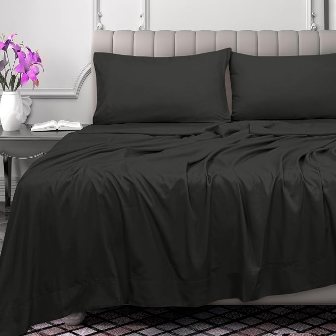 Royale Linens 300 Thread Count 100% Long Staple Combed Cotton Flat Sheet - Image 2