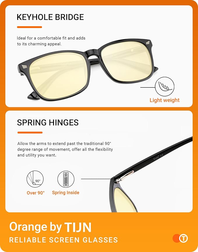 TIJN Gaming Glasses Blue Light Blocking Glasses - Image 5