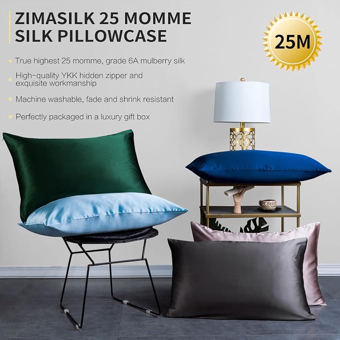 ZIMASILK 25 Momme 100% Pure Mulberry Silk Pillowcase - Image 7