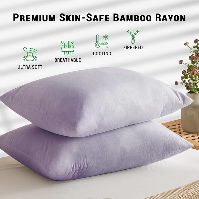 Gogreen Bamboo Rayon Waterproof Pillow Protector, Breathable Pillow Cover - Image 2