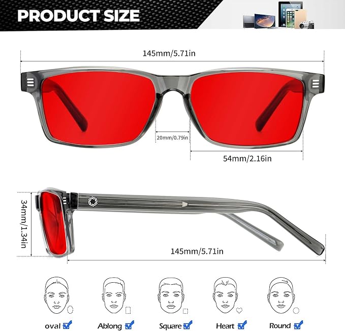 ANYLUV Blue Light Glasses Men Woman, Eye Strain Relief Eye Protection - Image 4