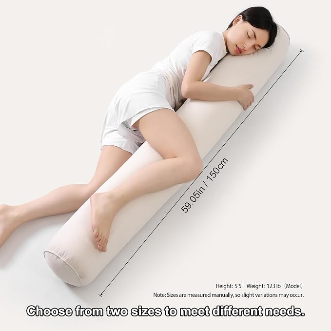 Body Pillow for Adults, Long Round Pillow, Big Cylindrical Pillow, Large Full - Image 3