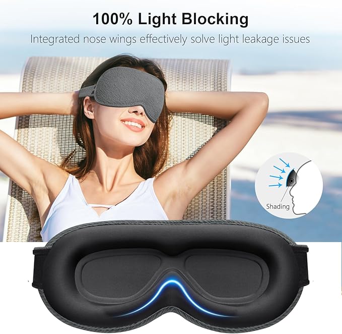 Gritin 100% Blackout Sleep Eye Mask - Image 2