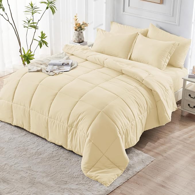 JOLLYVOGUE Queen Comforter Set, Ultra-Soft Bed in a Bag Queen Size 7 Pieces - Image 8