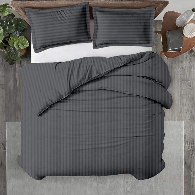 Kotton Culture 3 Pc Twin Size Duvet Cover Set- 100% Egyptian Cotton 600 TC by KottonCulture