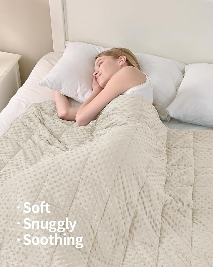 Mr. Sandman Weighted Blanket for Adults Queen Size 20 lbs, Soft Cooling Heavy - Image 4
