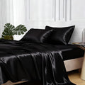 MR&HM Satin Bed Sheets, Queen Size Sheets Set by MRHM
