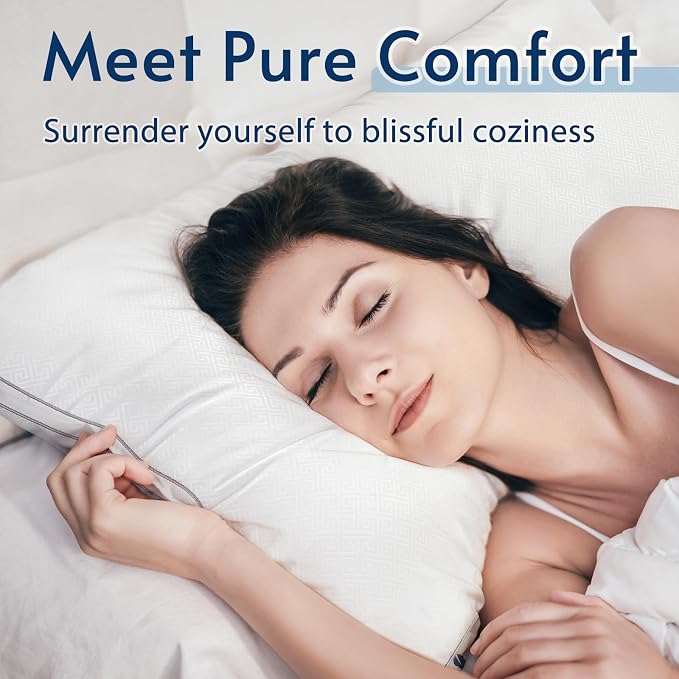 viewstar Bed Pillows Different Sizes Set of 2, Hotel Quality Cooling Down - Image 2