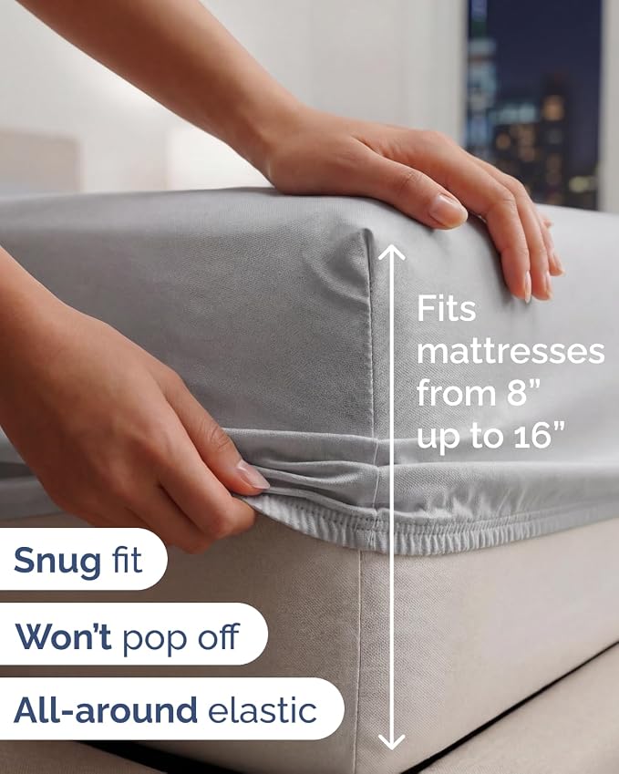 Lightweight 3 Piece Bed Sheet Set Twin Size - Image 5