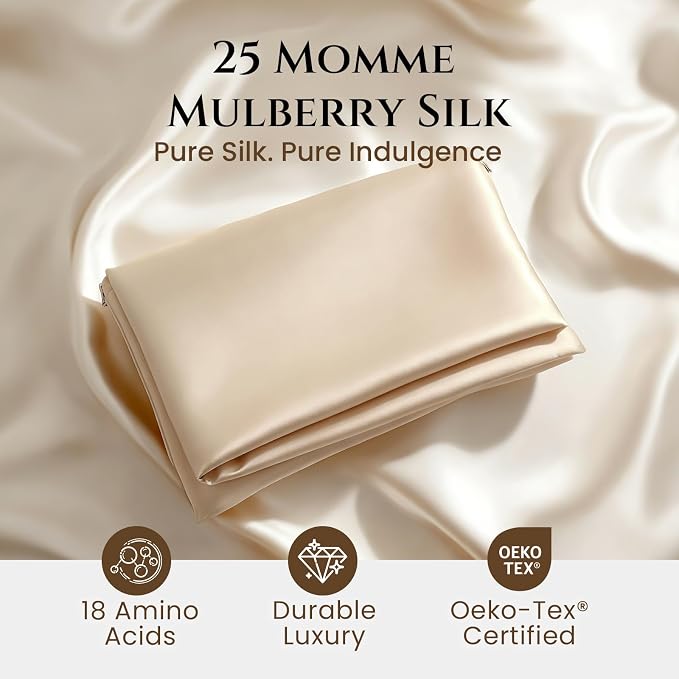 THXSILK 100% Silk Pillowcase for Hair and Skin Luxury 25 Momme Mulberry Silk - Image 6
