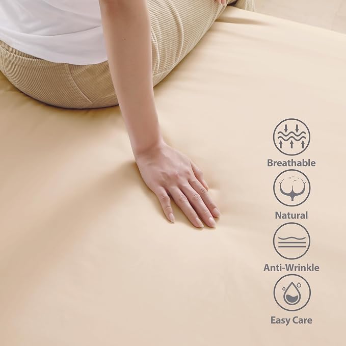 100% Egyptian Cotton Fitted Sheet Full Size, 600 Thread Count, Single Fitted - Image 3