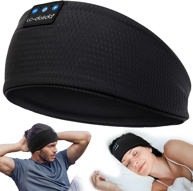 LC-dolida Sleep Headphones Headband Bluetooth 5.4, Headband Earphones Wireless by LC-dolida