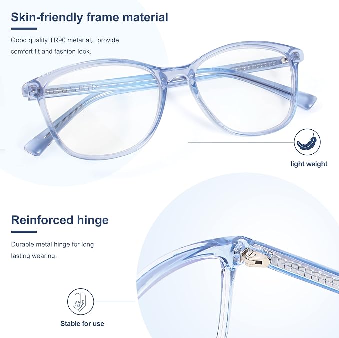 Madison Avenue Blue Light Blocking Glasses Anti Eyestrain UV Glare Blue Light - Image 4