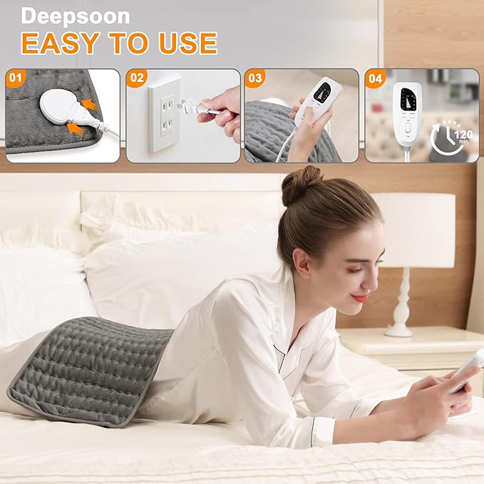 Deepsoon Heating Pad, Electric Heating Pads - Image 3