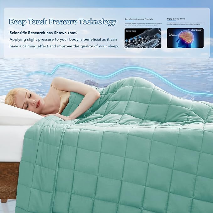 Topcee Weighted Blanket for Adults Queen Size Soft Cooling Heavy Blanket - Image 4