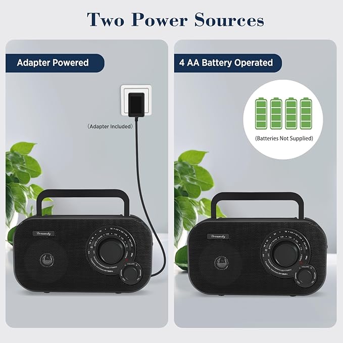 DreamSky AM FM Portable Radio Plug in Wall or Battery Operated - Image 4