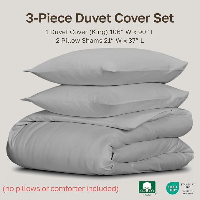 California Design Den 3 Pc King Size Duvet Cover Set -Winner Good Housekeeping - Image 5