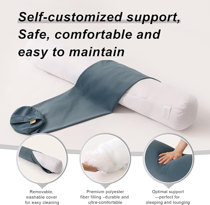Body Pillow for Adults, Long Round Pillow, Big Cylindrical Pillow, Large Full - Image 4