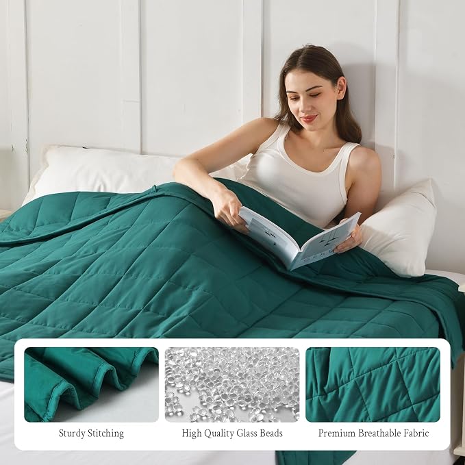 Topblan Weighted Blanket for Adults 12lbs, Soft Cooling Breathable Weighted - Image 6