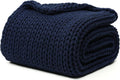YnM 100% Cotton Weighted Blanket, Handmade Chunky Knitted Throw, No fillers by YNM