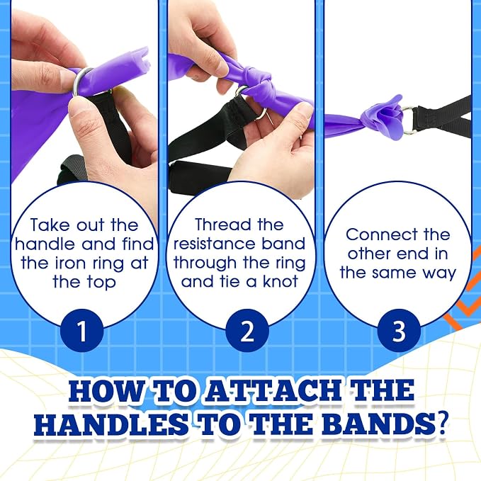 2 Pcs Resistance Band with Handles Chair Exercise Equipment - Image 5