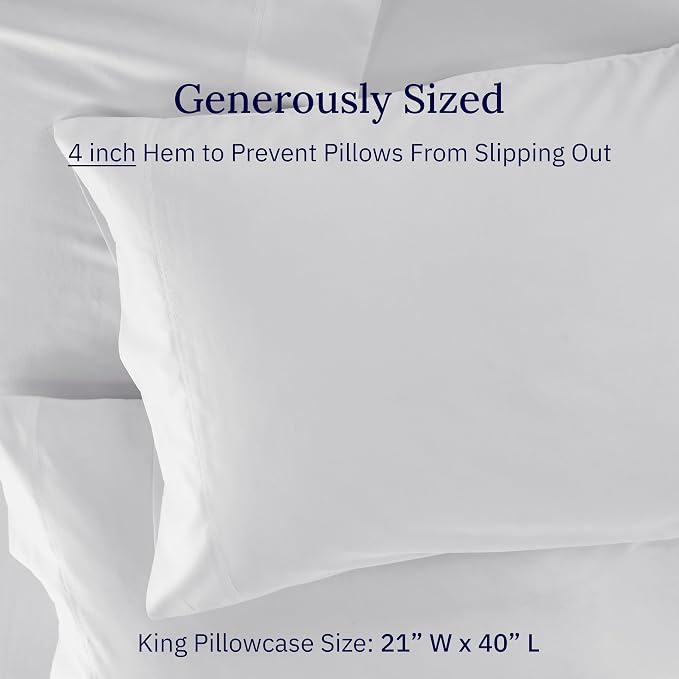 California Design Den Premium King Pillow Covers Set of 2-600 Thread Count - Image 5